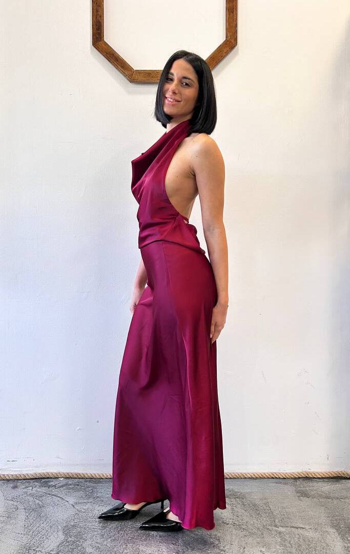 Abito lungo schiena scoperta Nerella