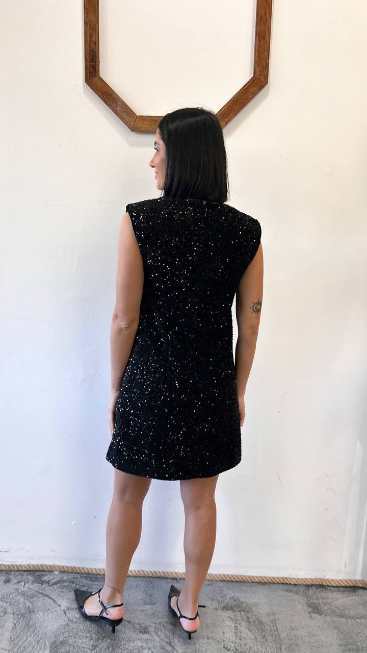 Mini abito smanicato con scollo a V Emilia