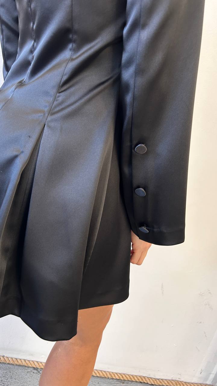 Mini abito maniche lunghe con gonna svasata Savena