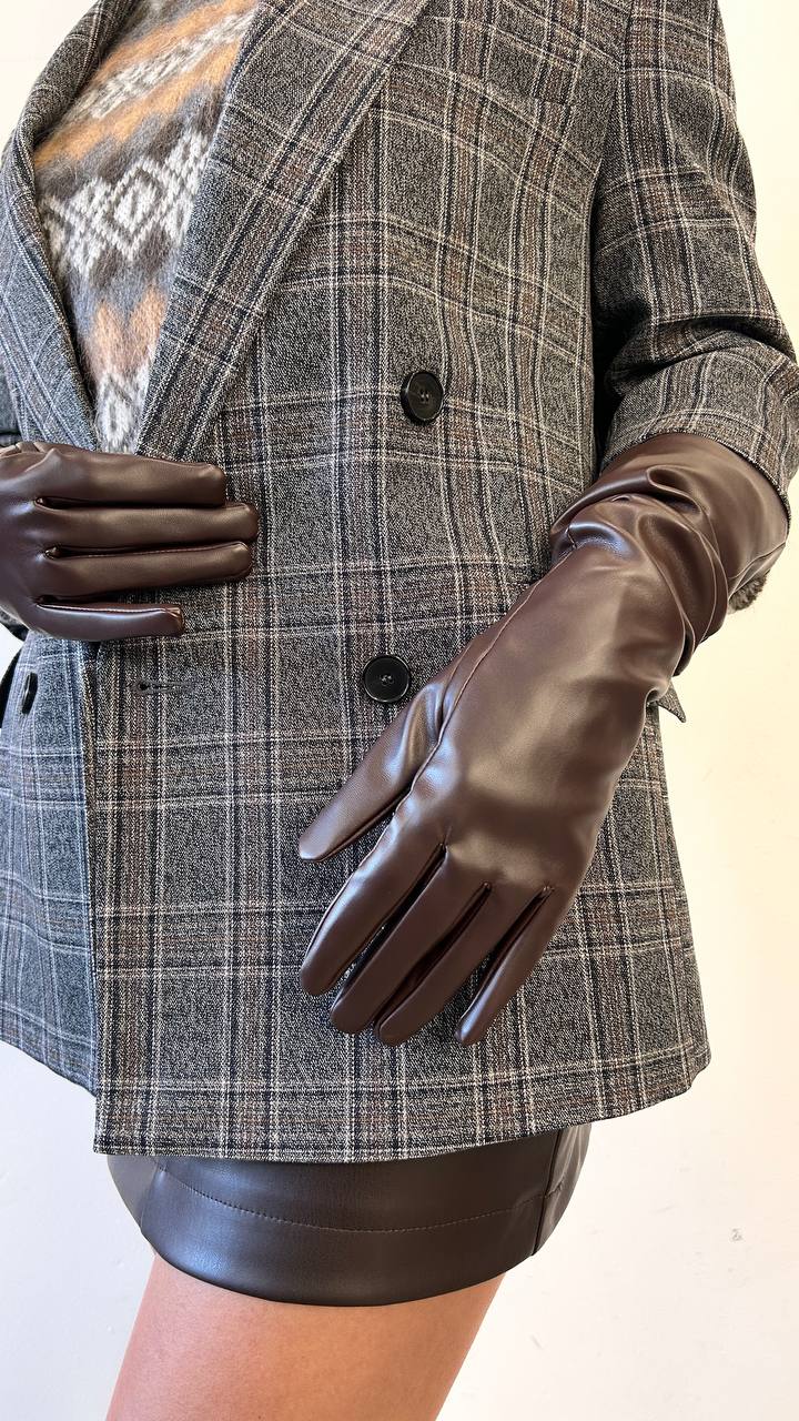 Giacca check manica 3/4 con guanti Aliva