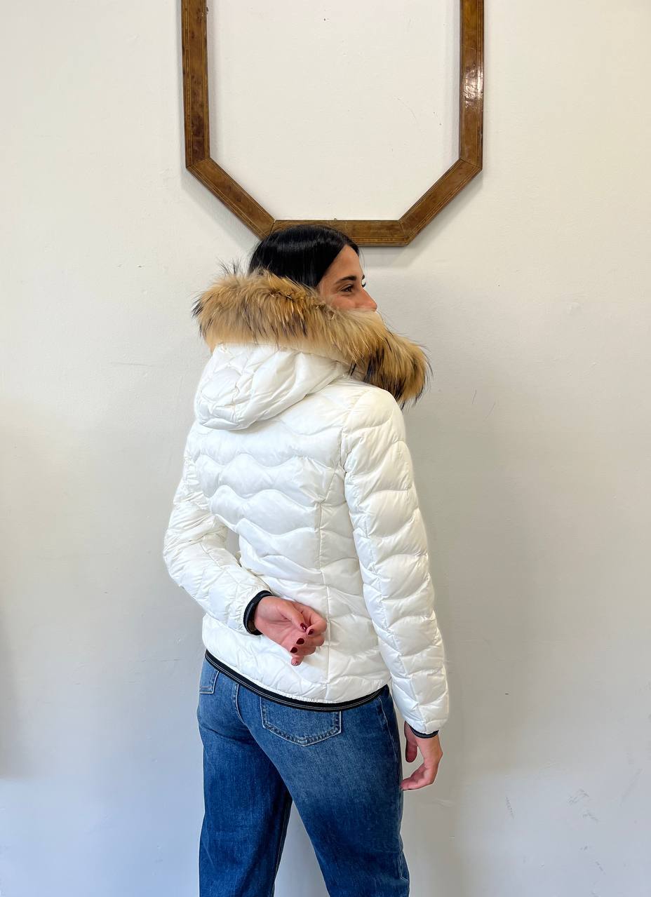 Piumino con bordo in pelliccia Aldie