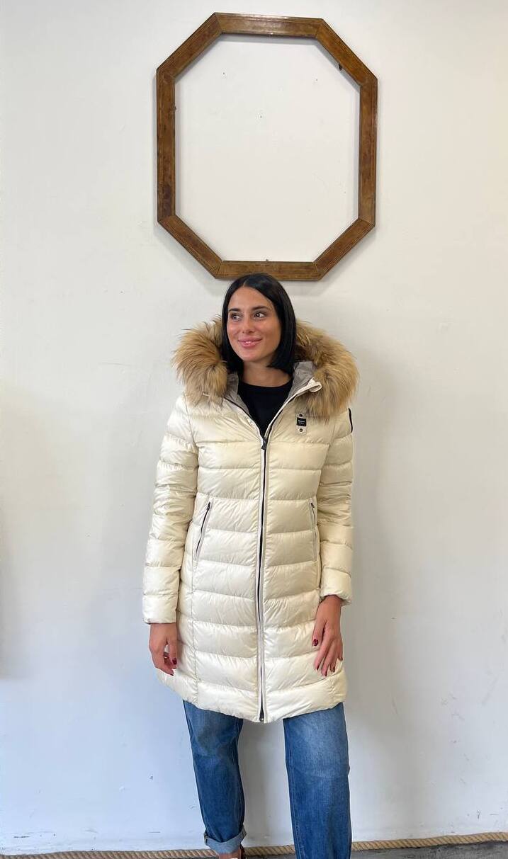 Piumino lungo con pelliccia Kristin