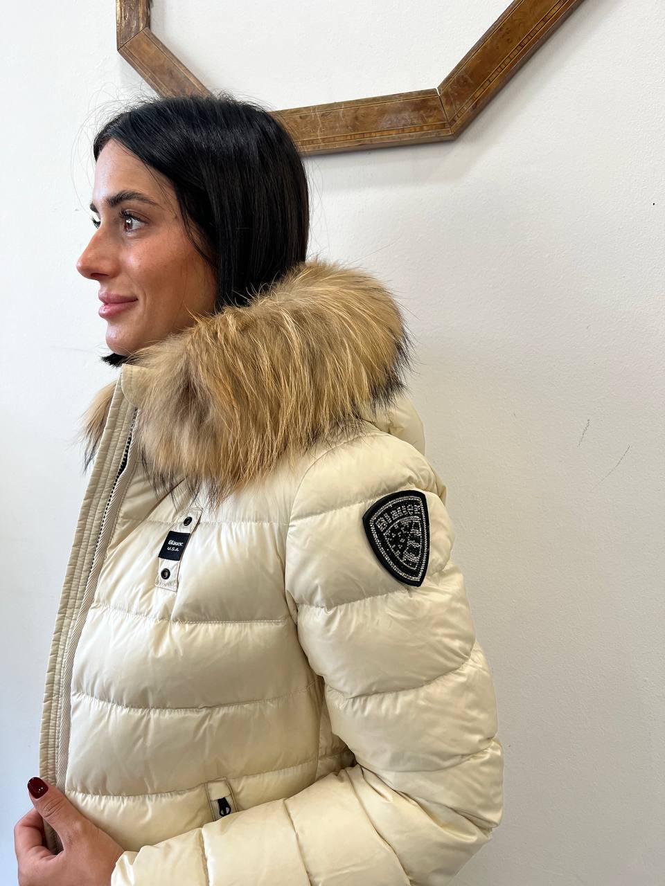 Piumino lungo con pelliccia Kristin
