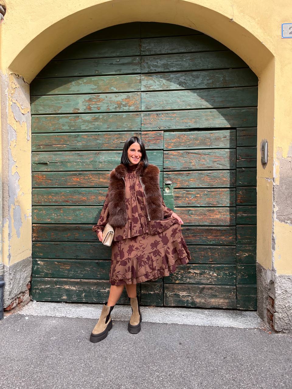 Abito con stampa floreale Genziana