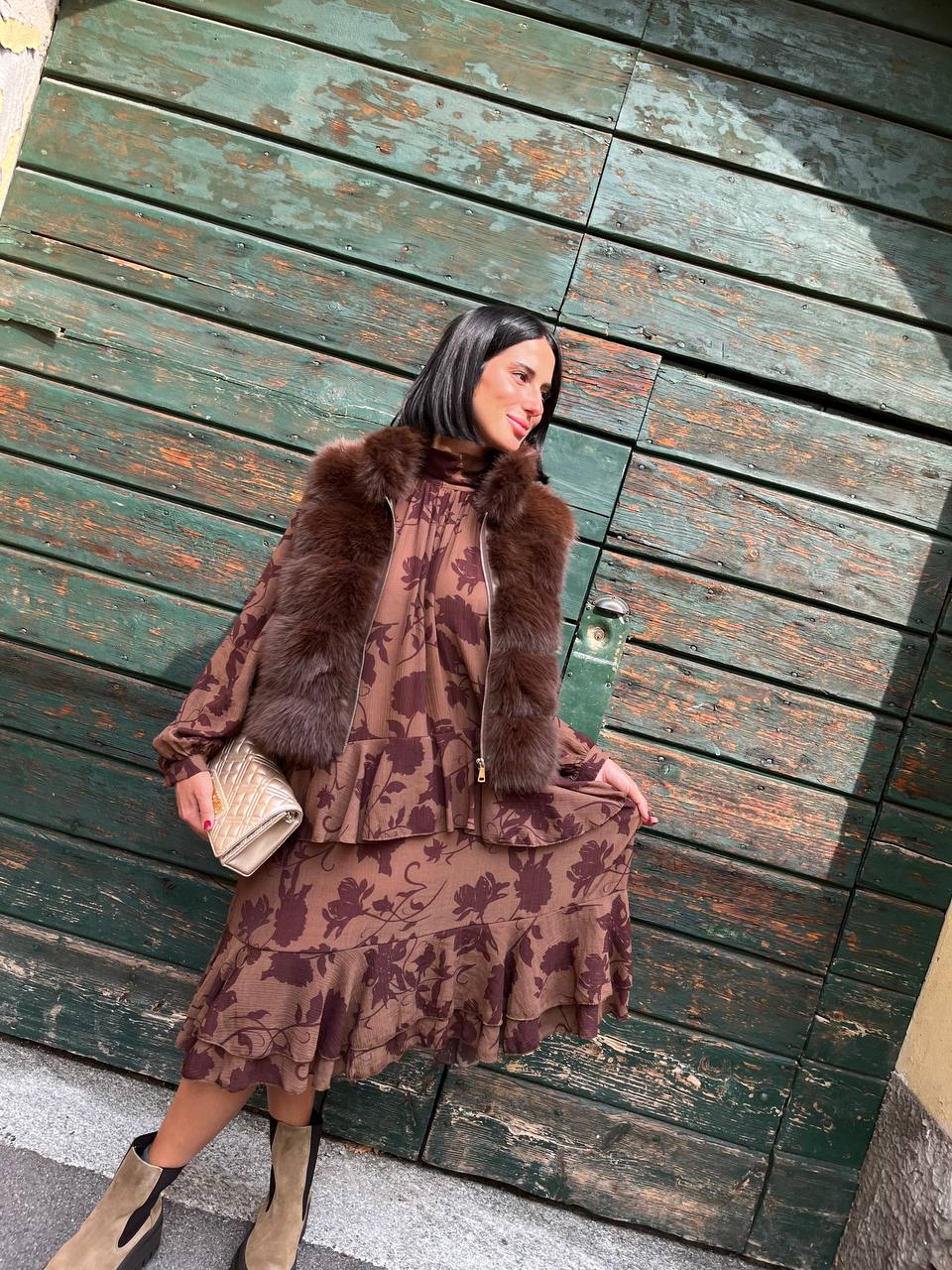 Abito con stampa floreale Genziana