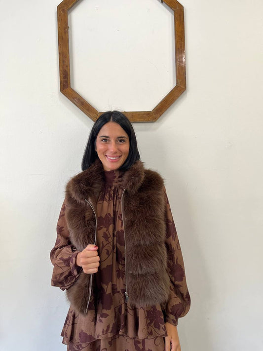 Smanicato in ecopelliccia Malva