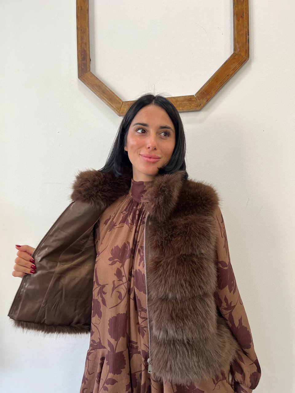 Smanicato in ecopelliccia Malva