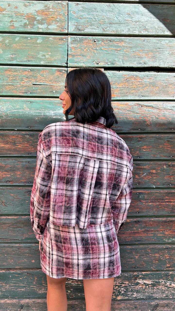 Camicia crop in fantasia Nivara