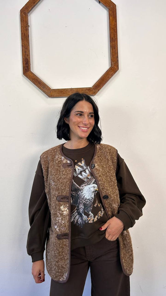 Gilet bouclè Petalo