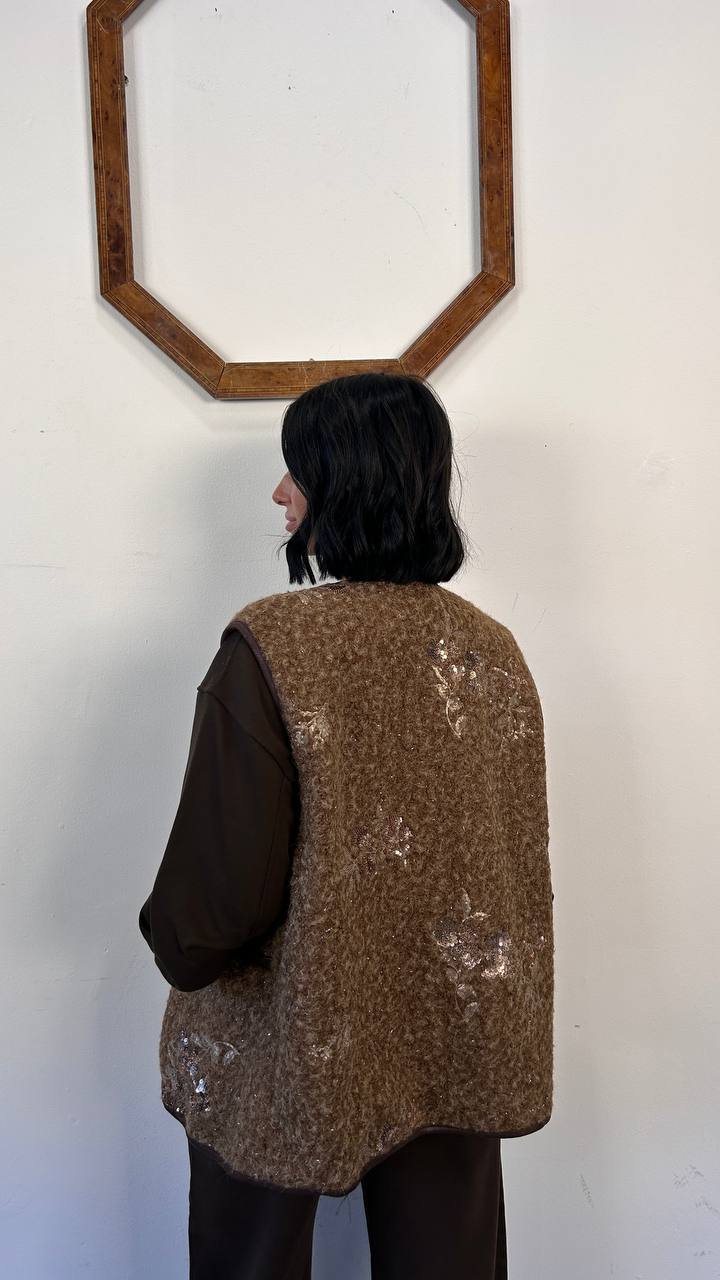 Gilet bouclè Petalo