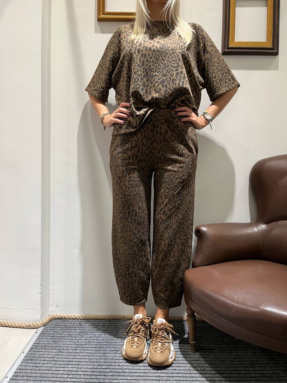 Pantaloni uovo maculati Azelina