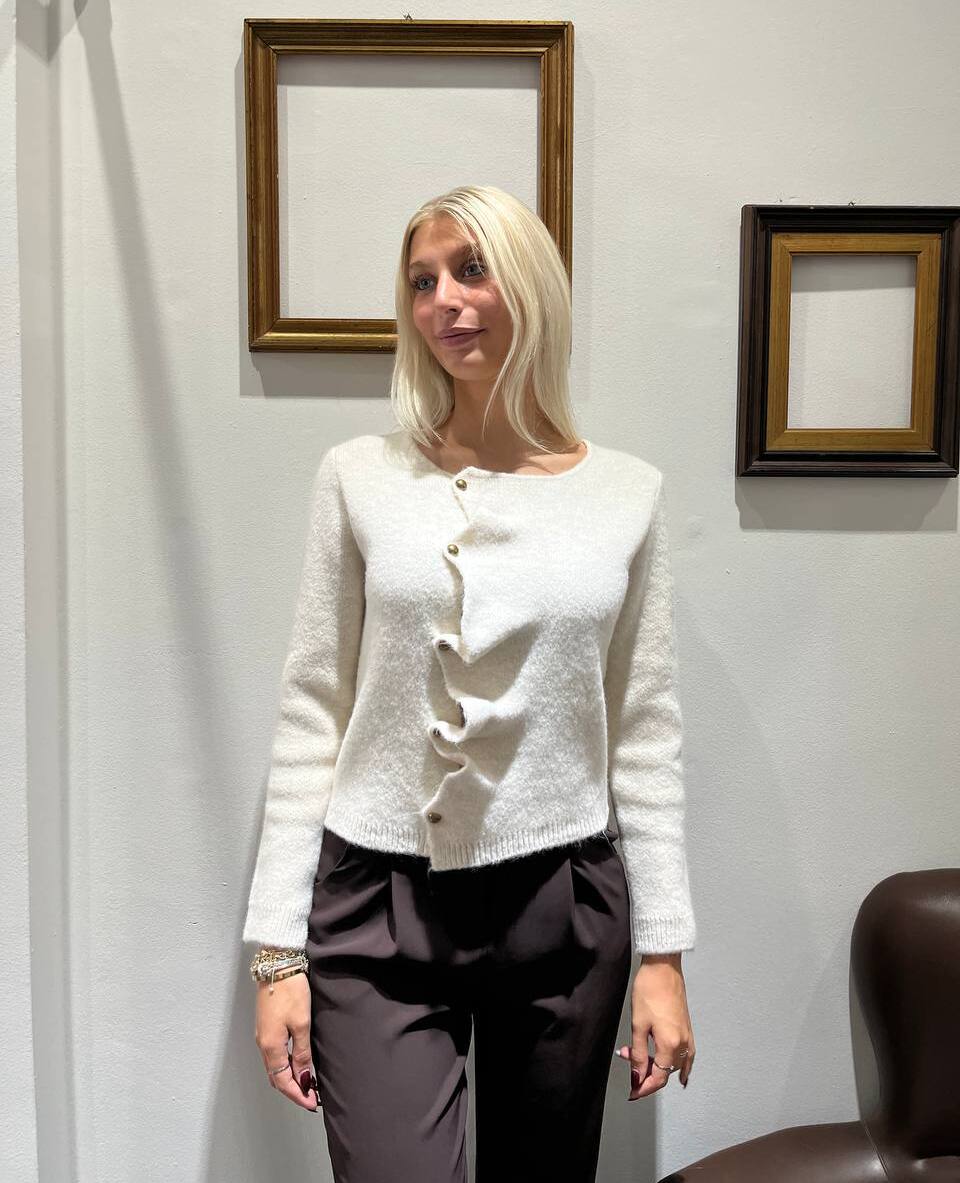 Giacca con balze bottoni Celoria