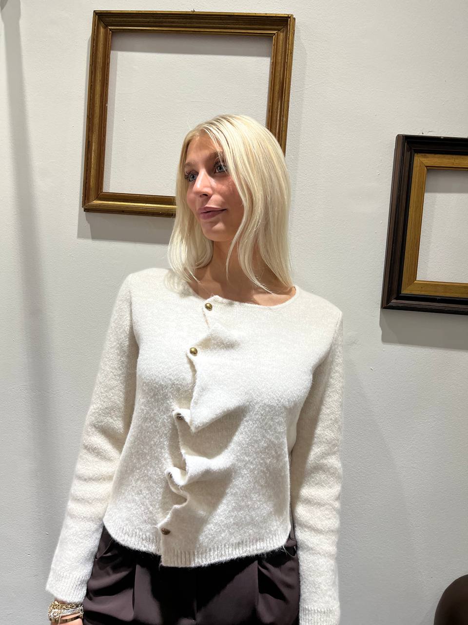 Giacca con balze bottoni Celoria