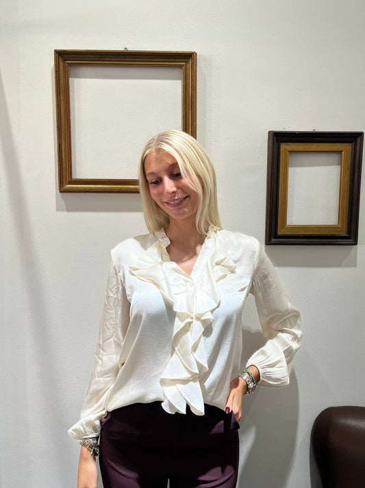 Camicia con rouches Geravè