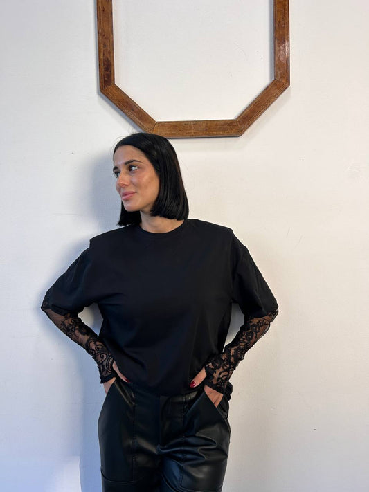 T-shirt in pizzo Goccia