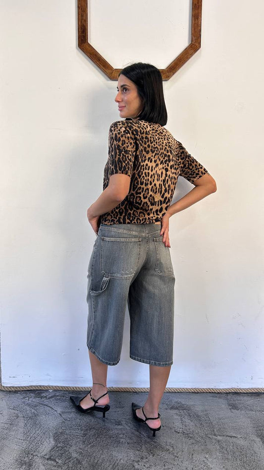 Bermudone in jeans con tasca grande Kalyne