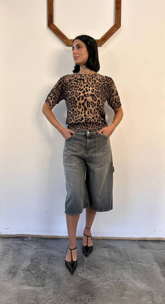 Bermudone in jeans con tasca grande Kalyne