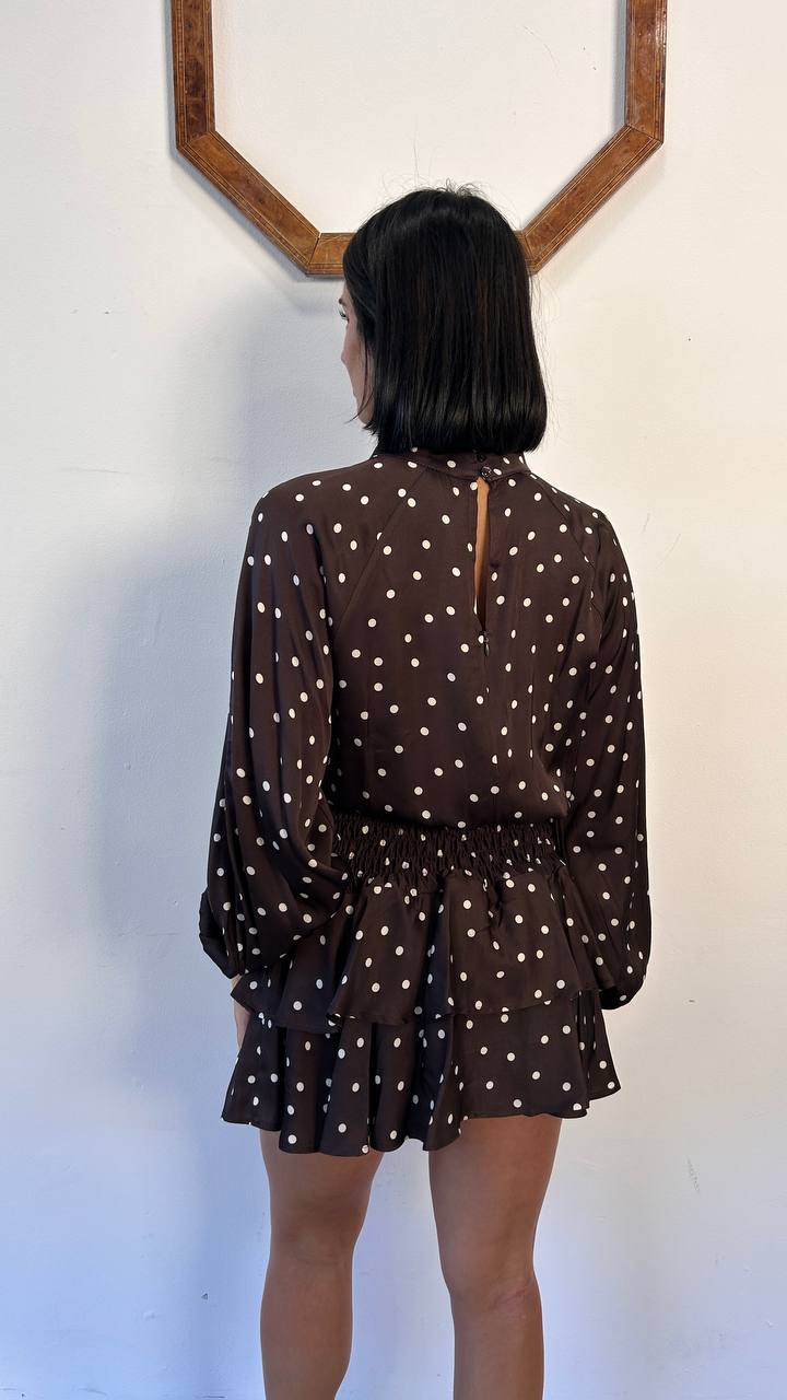 Abito a pois con pantaloncino Alba