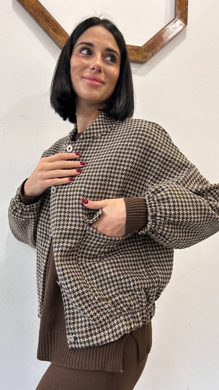 Bomber pied-de-poule Alvoria