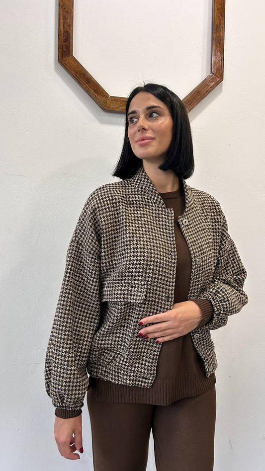 Bomber pied-de-poule Alvoria