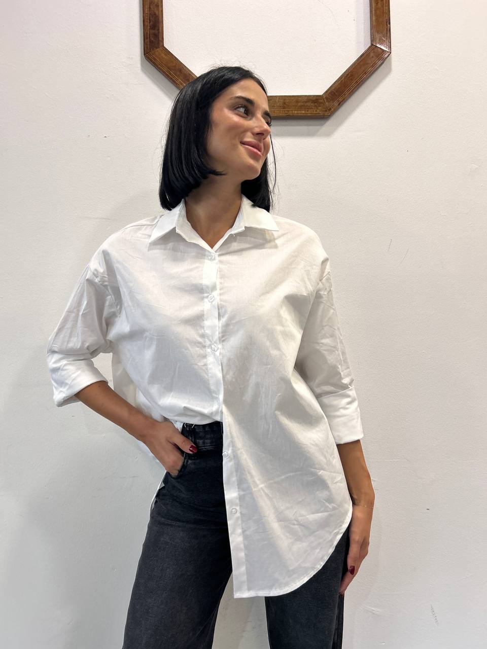 Camicia over in cotone Lumea