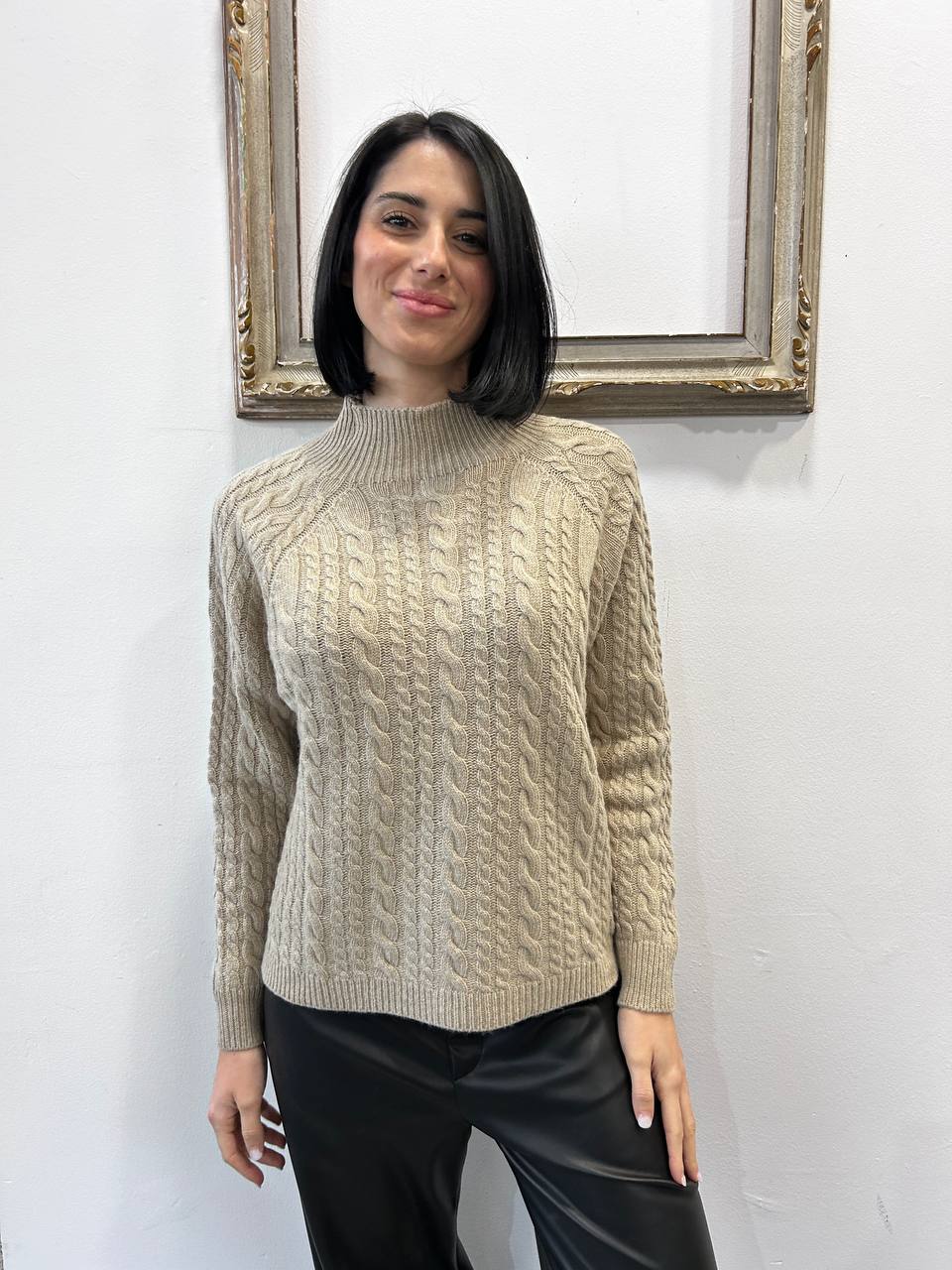 Maglione intrecciato in cachemire Venere