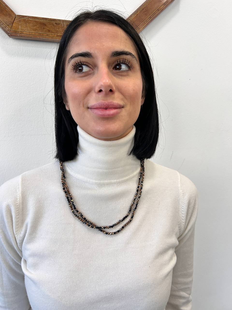 Collana elastica in perline sfaccettate Anvera