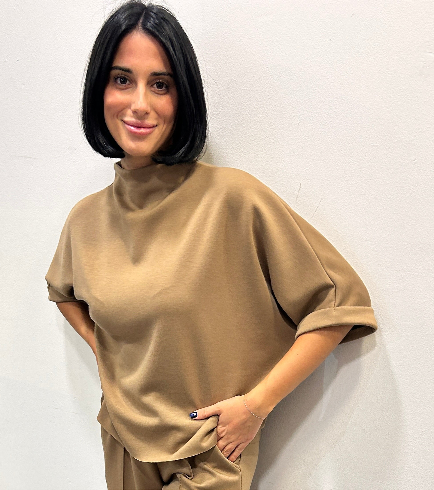 Felpa manica 3/4 neoprene taglio vivo Alenia