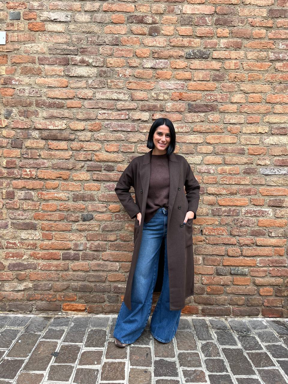 Cappotto doppiopetto basic lungo Ferina