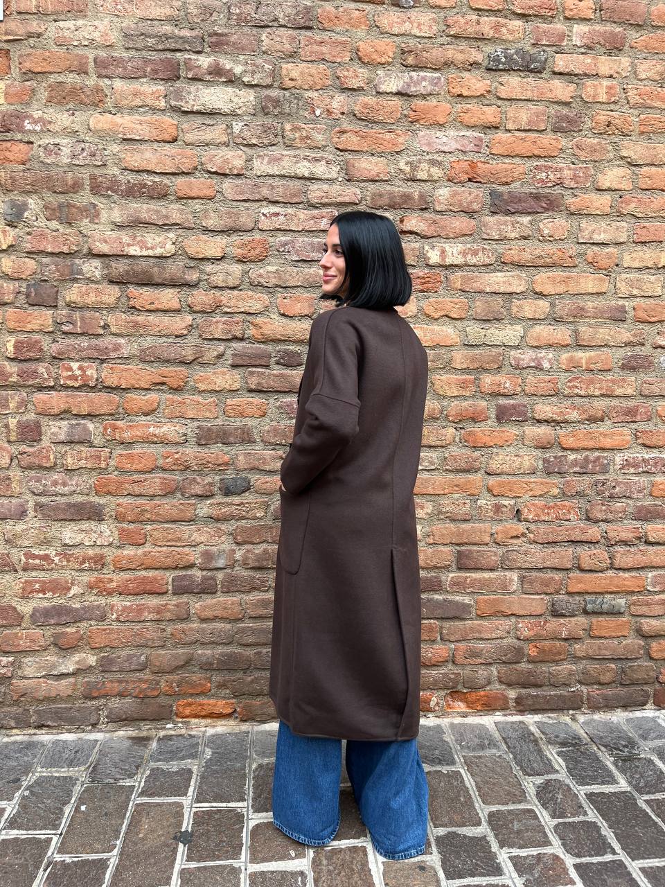 Cappotto doppiopetto basic lungo Ferina