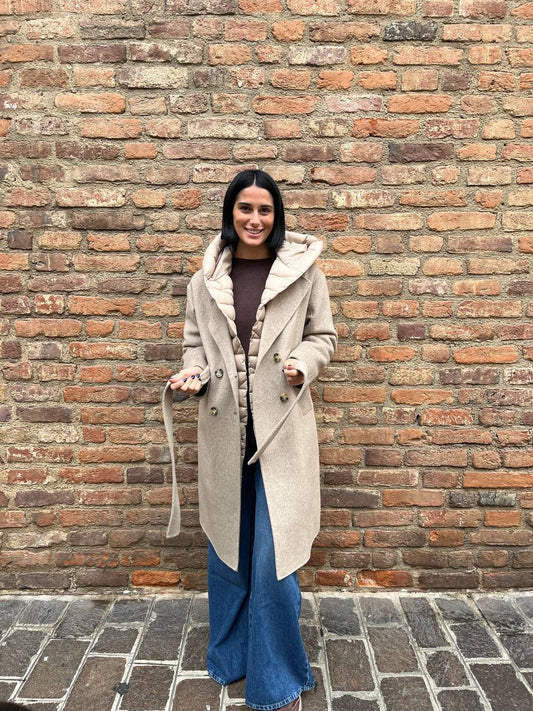 Cappotto con inserti in piumino Elaria