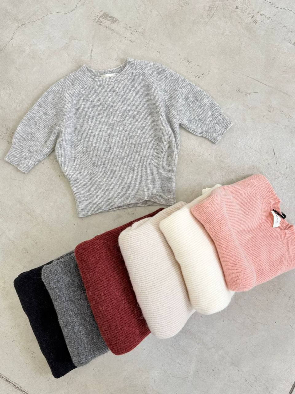 Pull girocollo mezza manica Corina