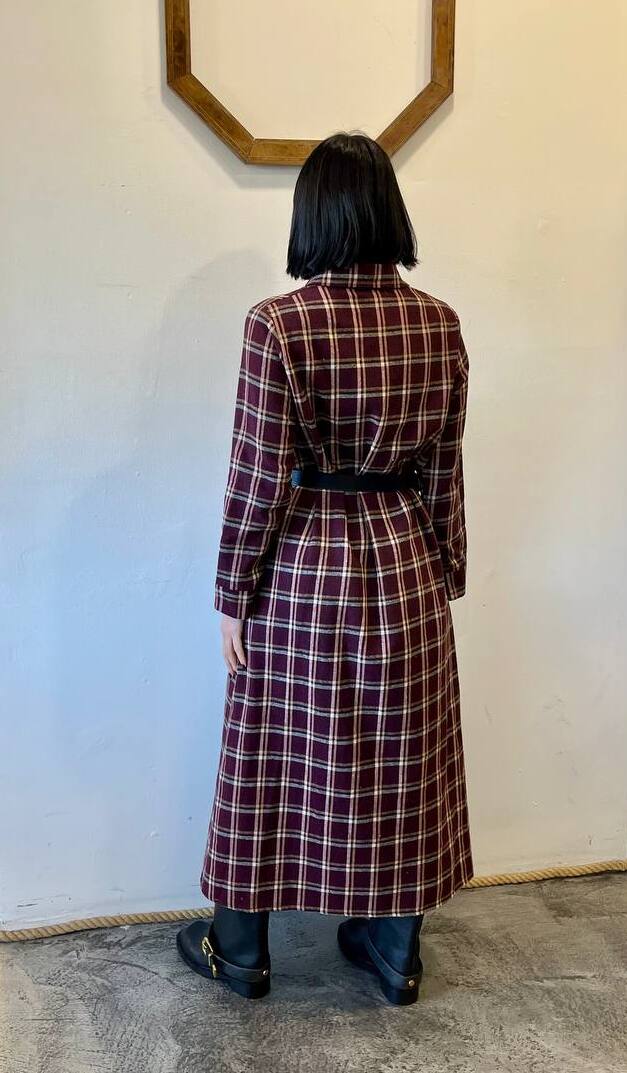 Chemiser lungo in tessuto a quadri Orina