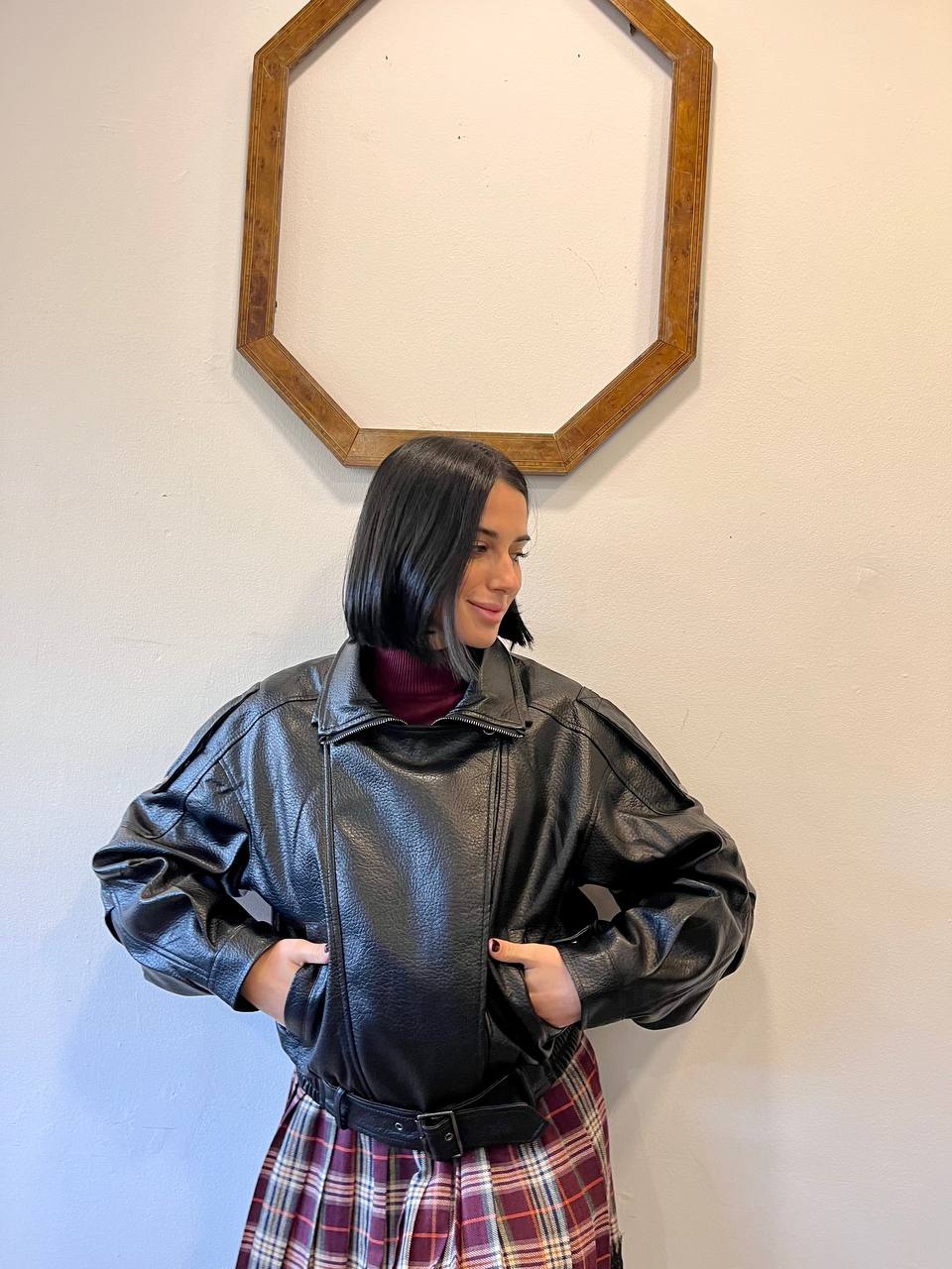 Giubbotto oversize in ecopelle Coren