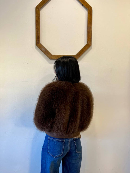 Giubbotto in ecofur a bomber Aveline