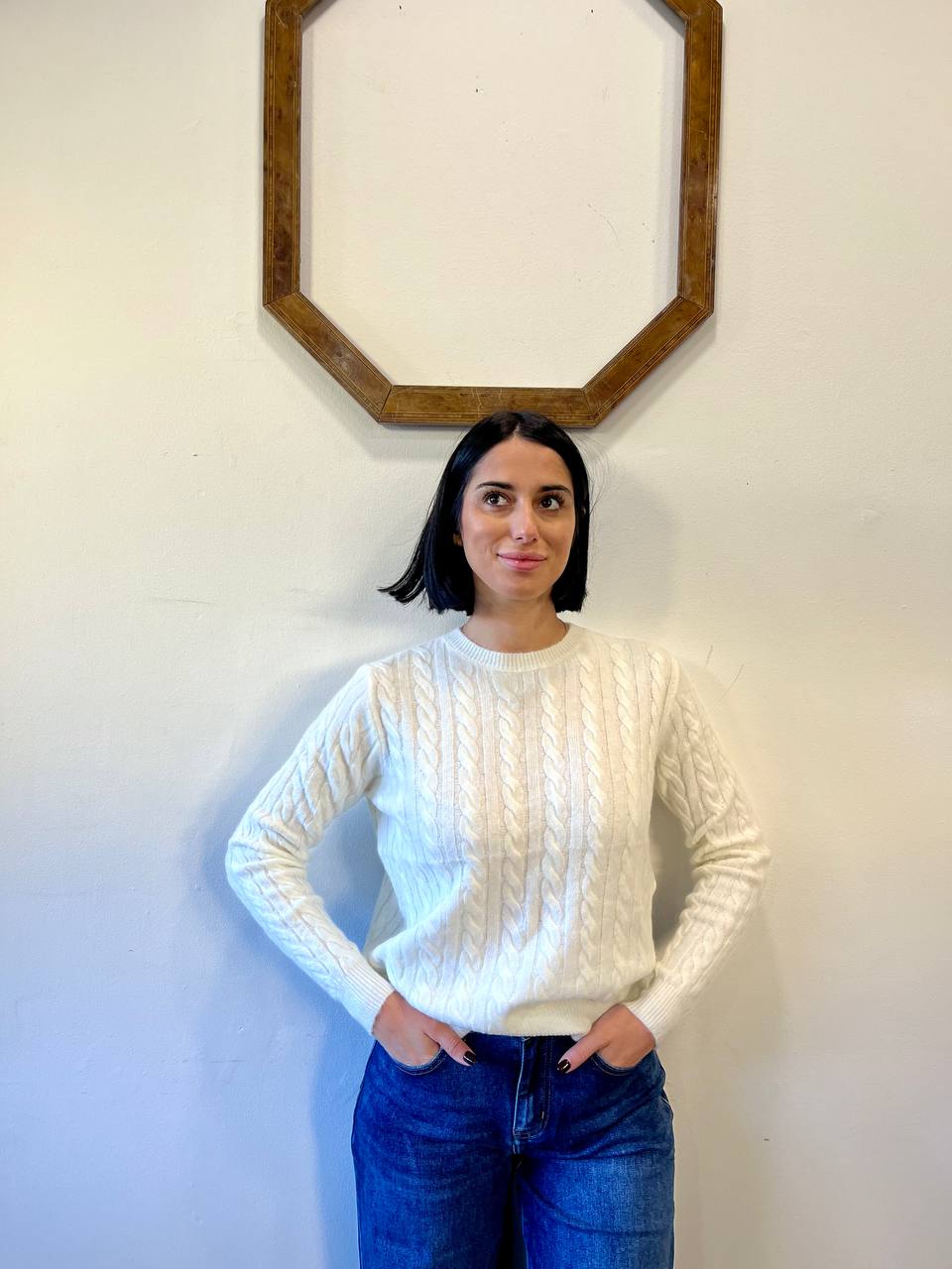 Maglione intrecciato misto lana Noemi