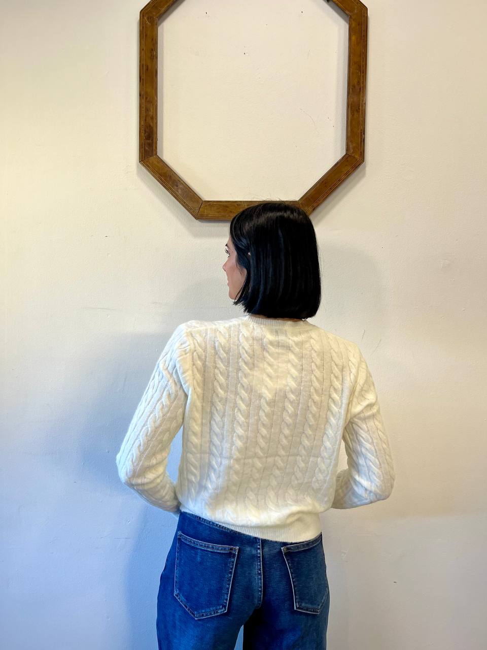 Maglione intrecciato misto lana Noemi