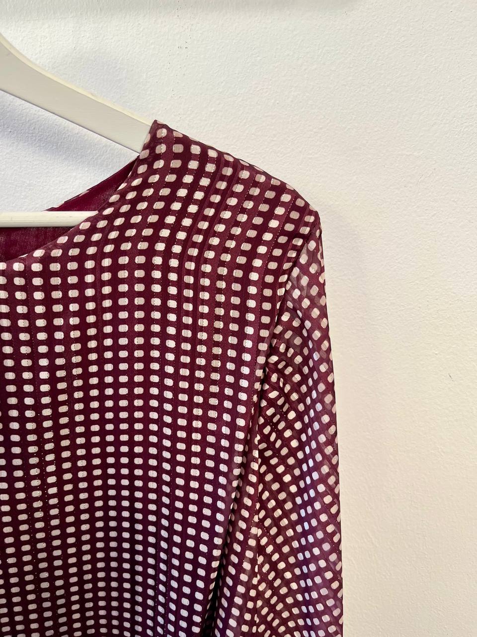 Blusa maniche lunghe con stampa a pois Denia