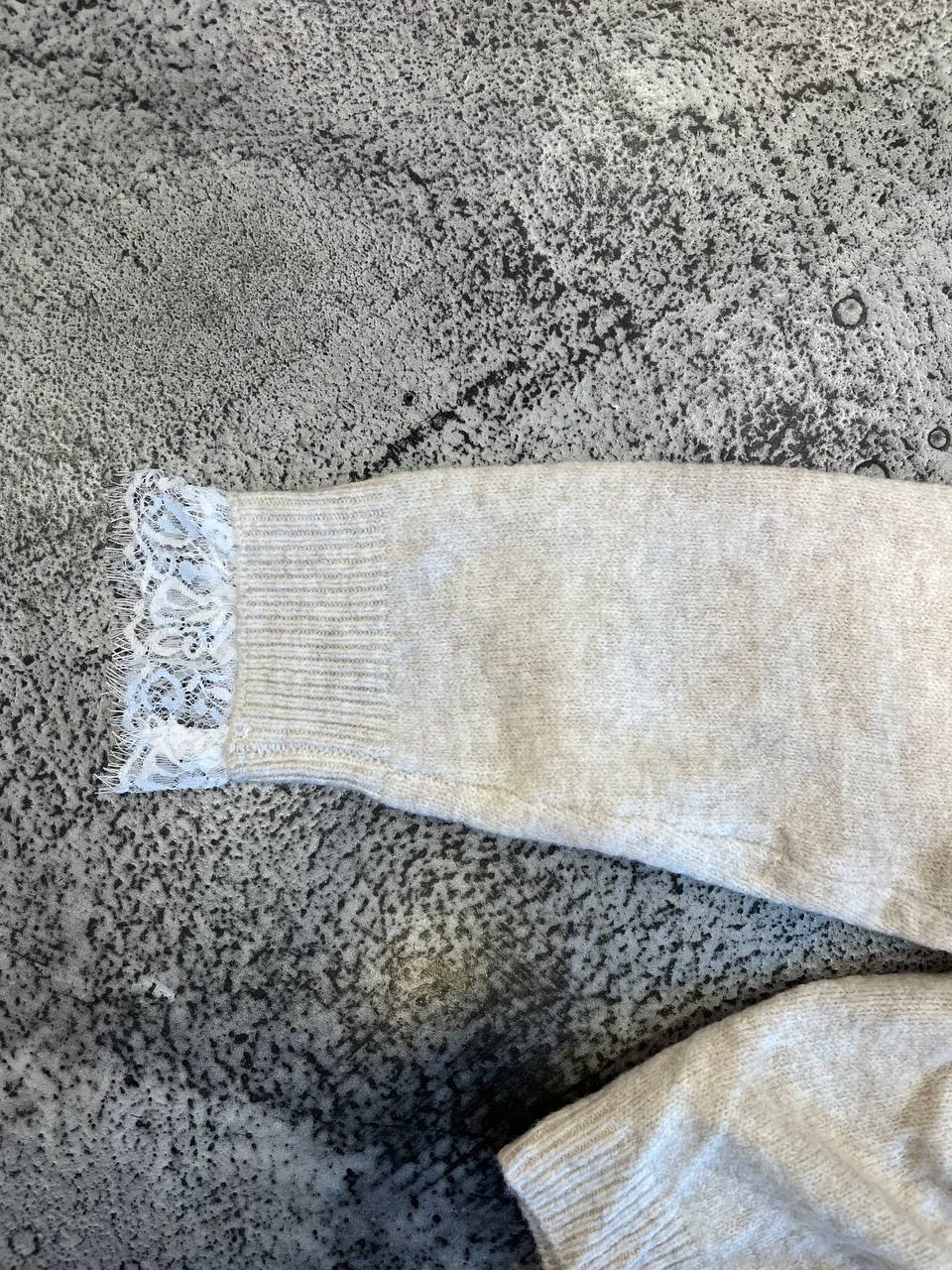 Maglione girocollo con dettagli in pizzo Celia