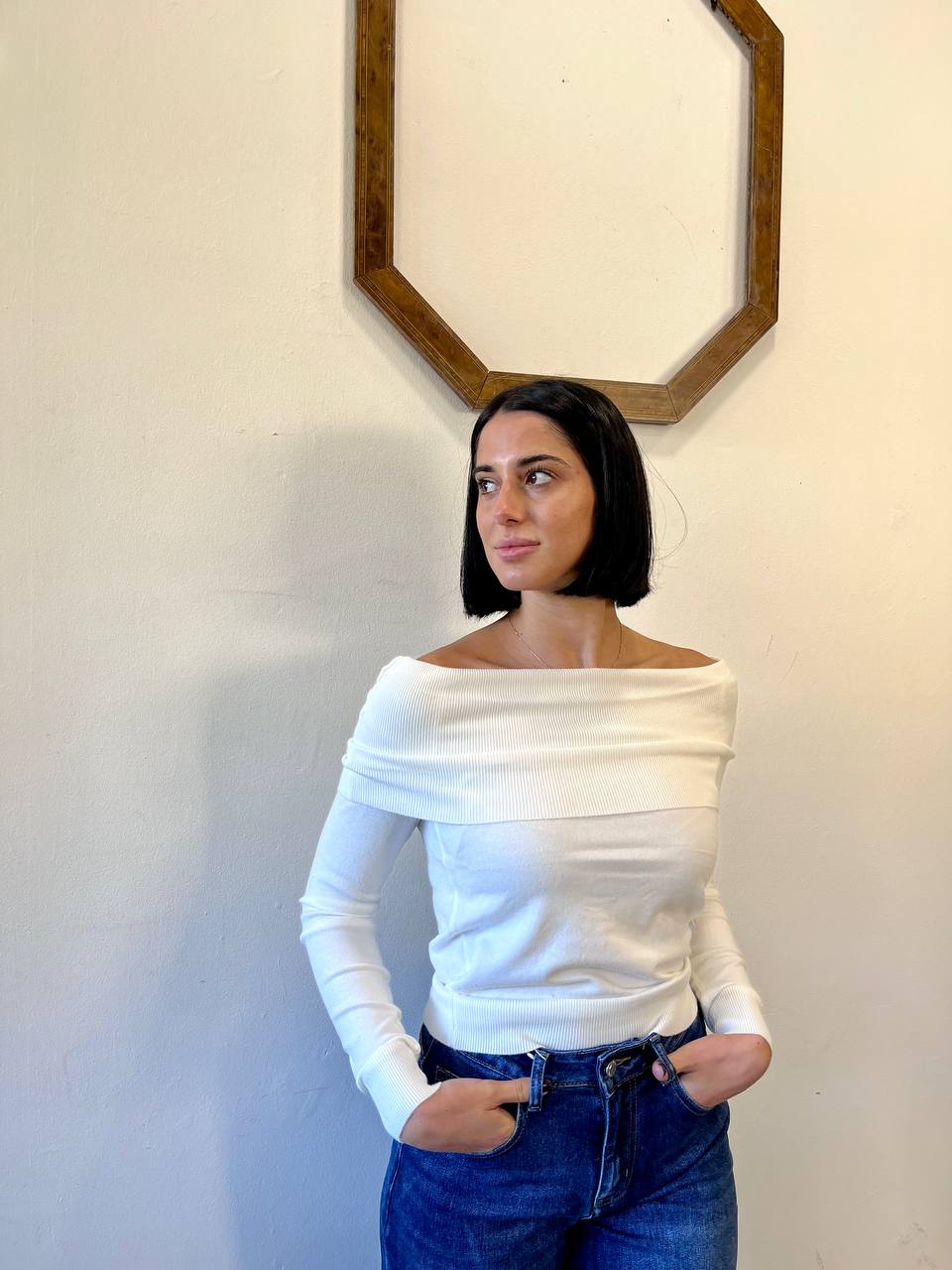 Maglia con scollo a barca Tessa