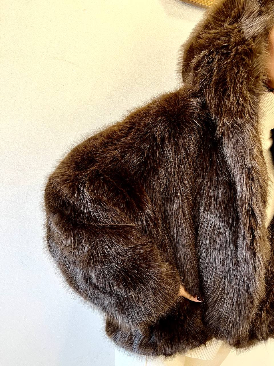 Giubbotto corto in ecofur a pelo lungo Tenora