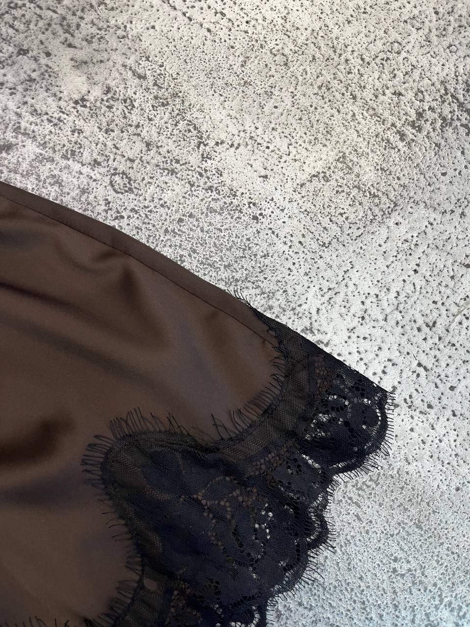 Shorts in satin intarsi pizzo Aurina