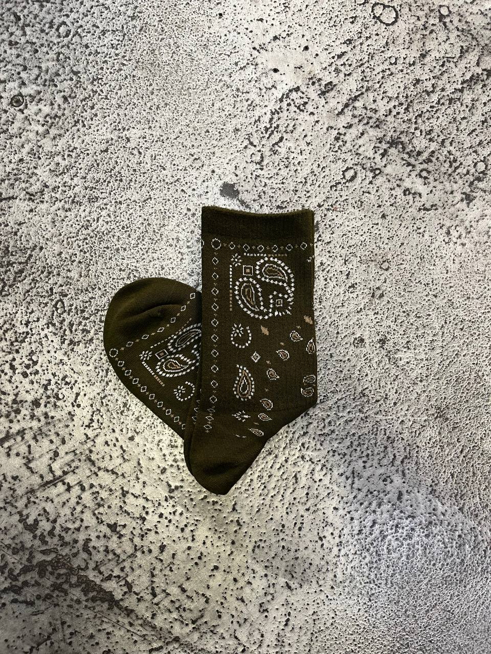 Calze a trama spessa con fantasia paisley Velina