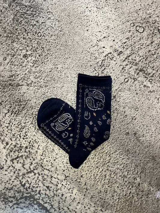 Calze a trama spessa con fantasia paisley Velina