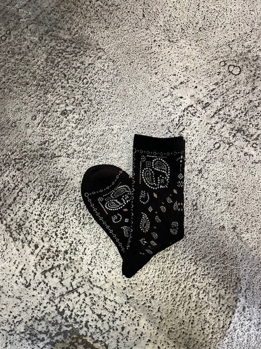 Calze a trama spessa con fantasia paisley Velina