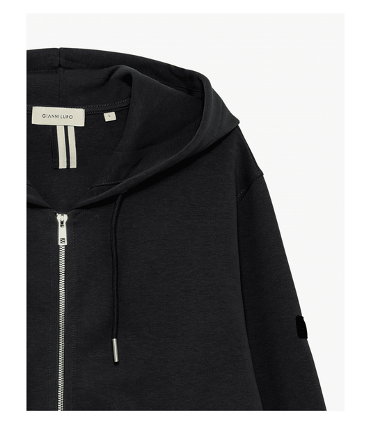 Felpa con zip e cappuccio