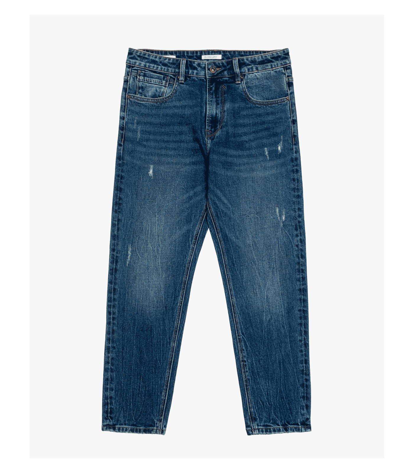 Jeans MIKE carrot cropped fit con graffi