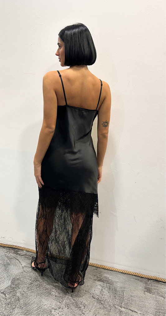 Abito in pizzo lungo Grelia