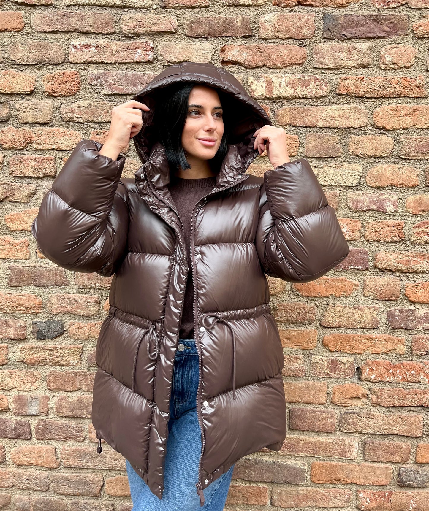 Piumino medio con laccio Livia