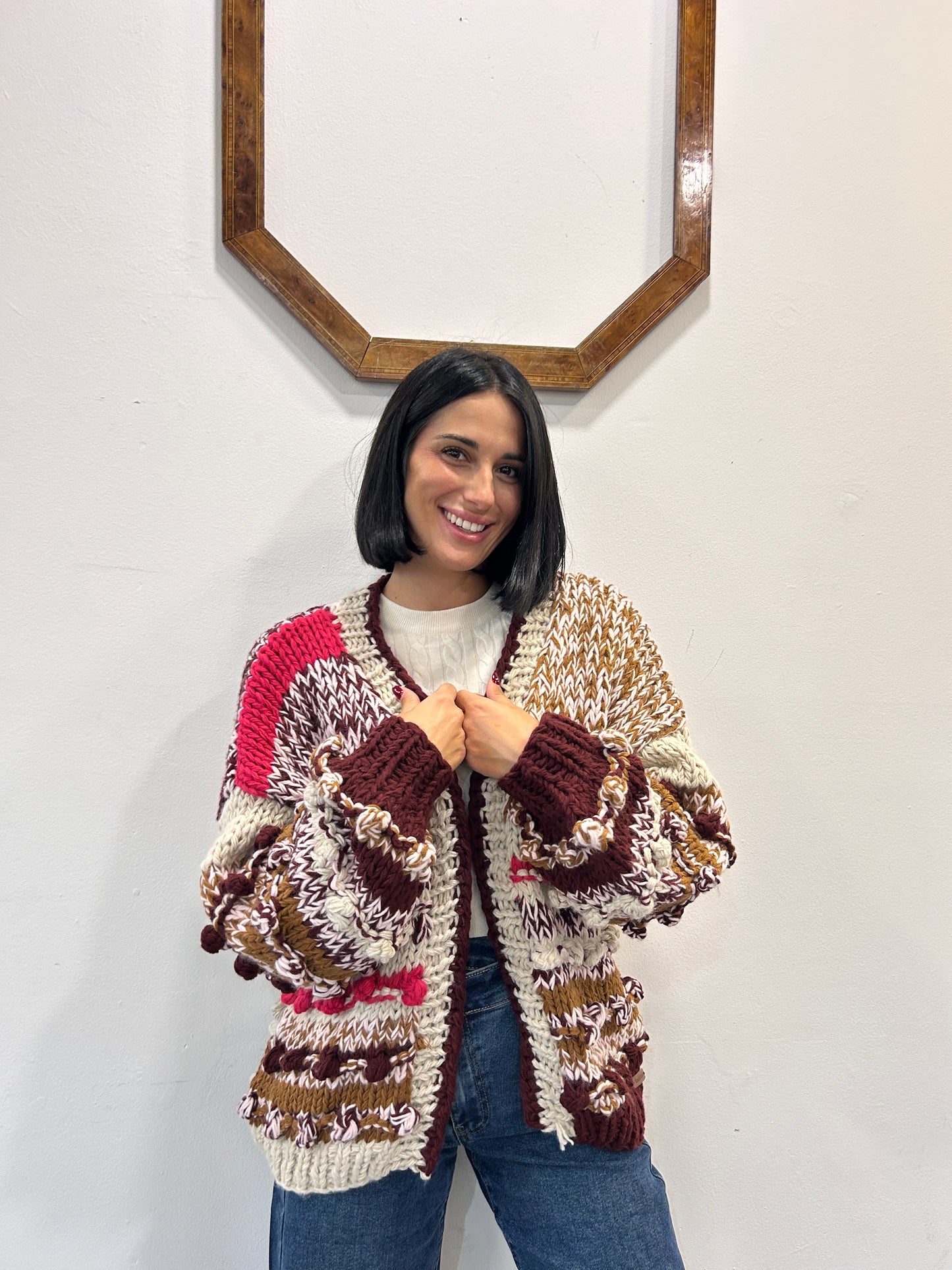 Maxi cardigan in maglia Stella